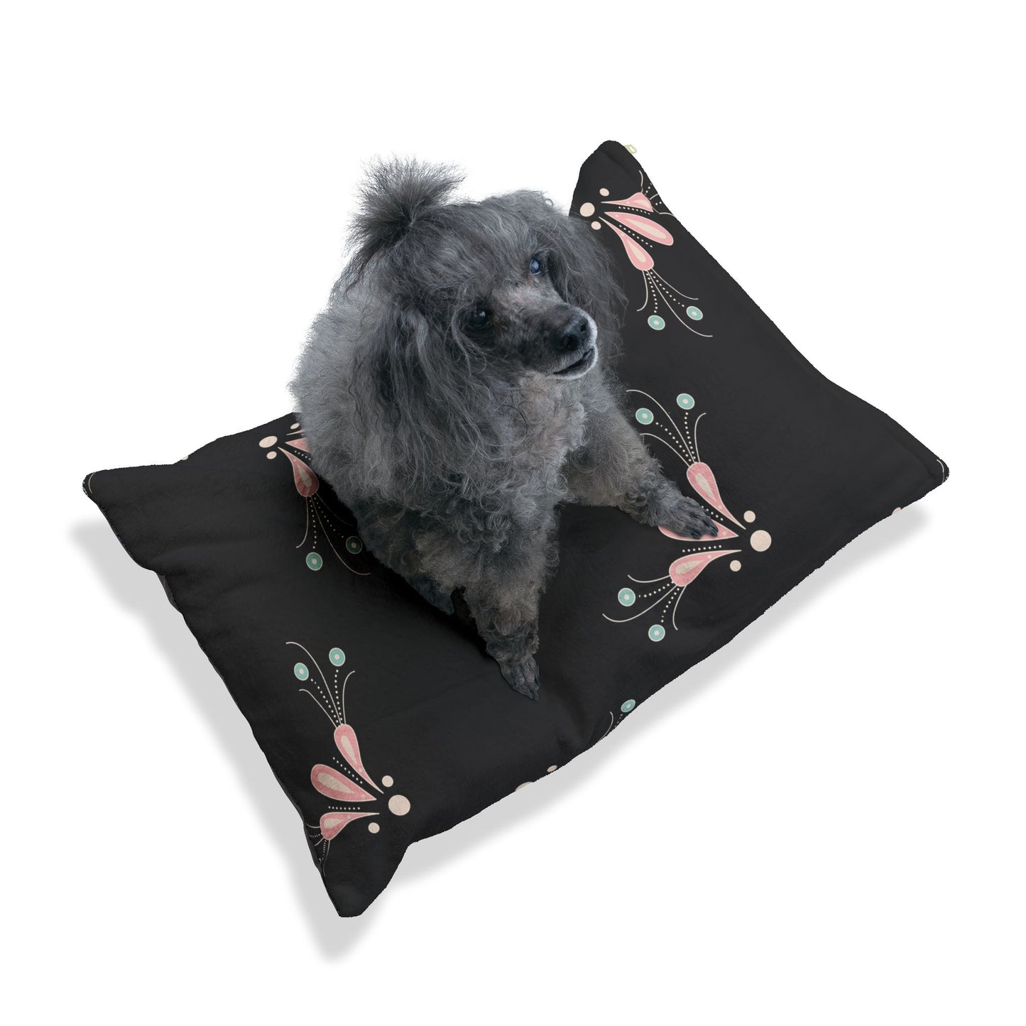 Floral Pet Bed, Cozy Dog Bed, Cat Bed for Relaxation, Stylish Pet Accessory, Comfortable Pet Sleeping Place