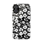 Floral Noir Tough Phone Case — Black & White Flower Protective Cover