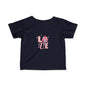 Infant Tee — Pink Floral "LOVE" Baby T‑Shirt, Cute Newborn Gift for Valentine’s & Everyday