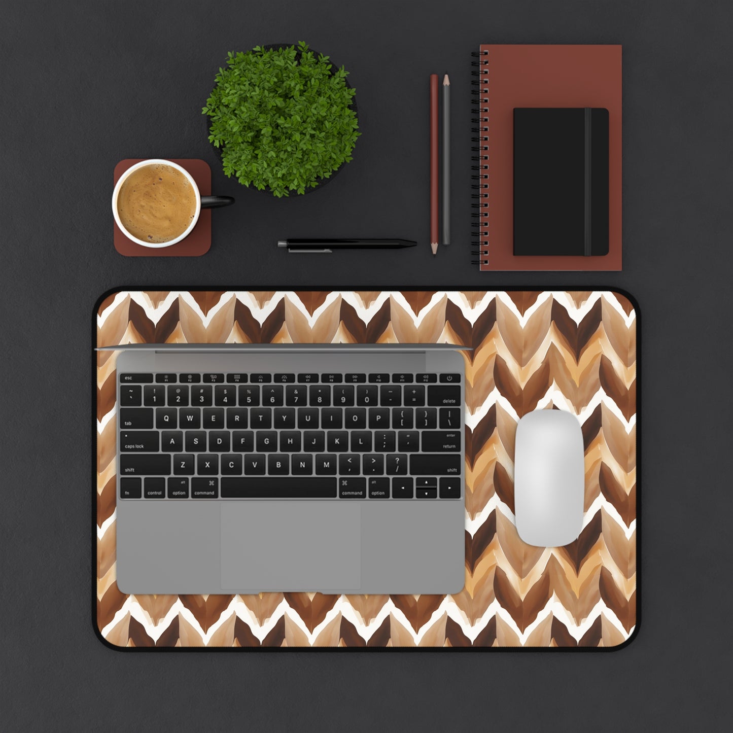 Stylish Geometric Desk Mat - Modern Office Decor for Workspace