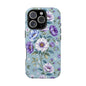 Floral Purple Peony Phone Case — Magnetic Impact‑Resistant Protective Cover
