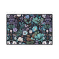Floral Heavy Duty Floor Mat — Dark Botanical Non-Slip Door Rug