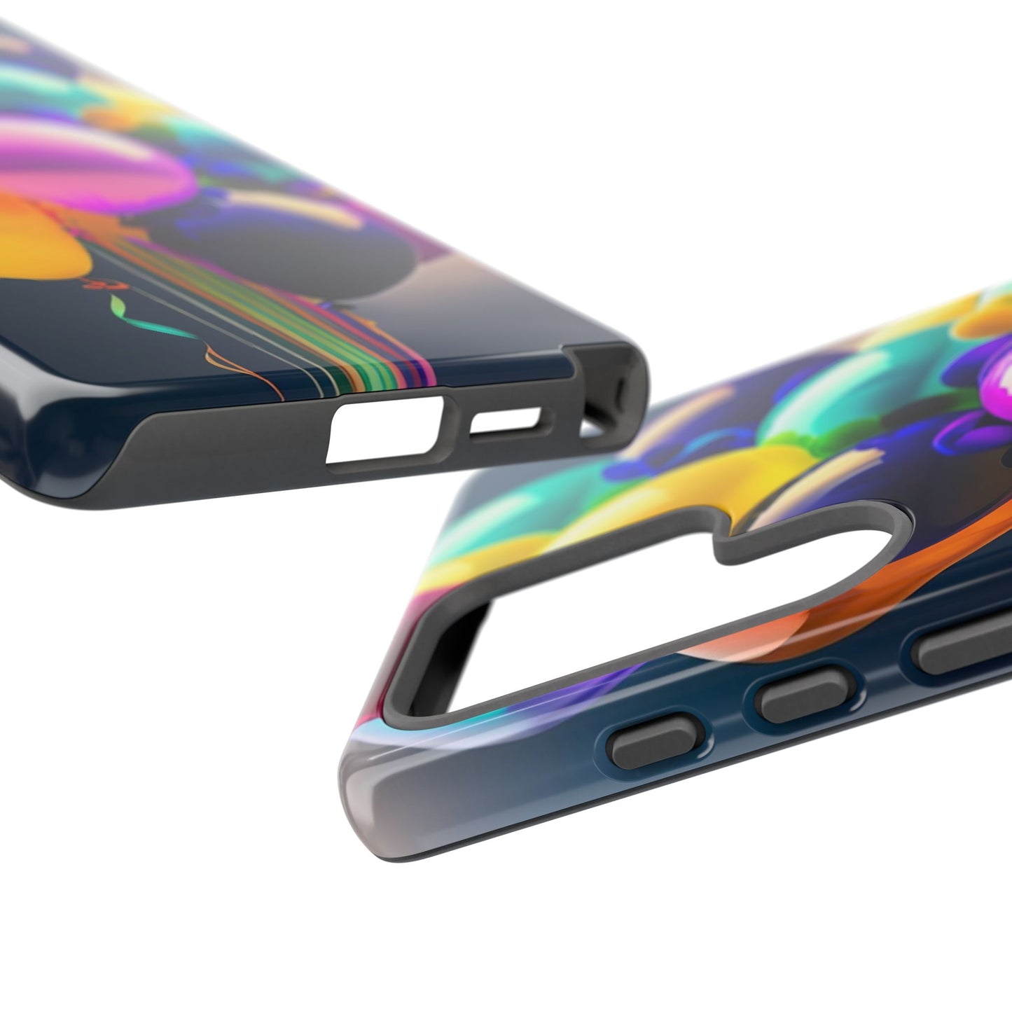 Colorful Balloon Tough Phone Case — Vibrant Party Balloons Protective Cover