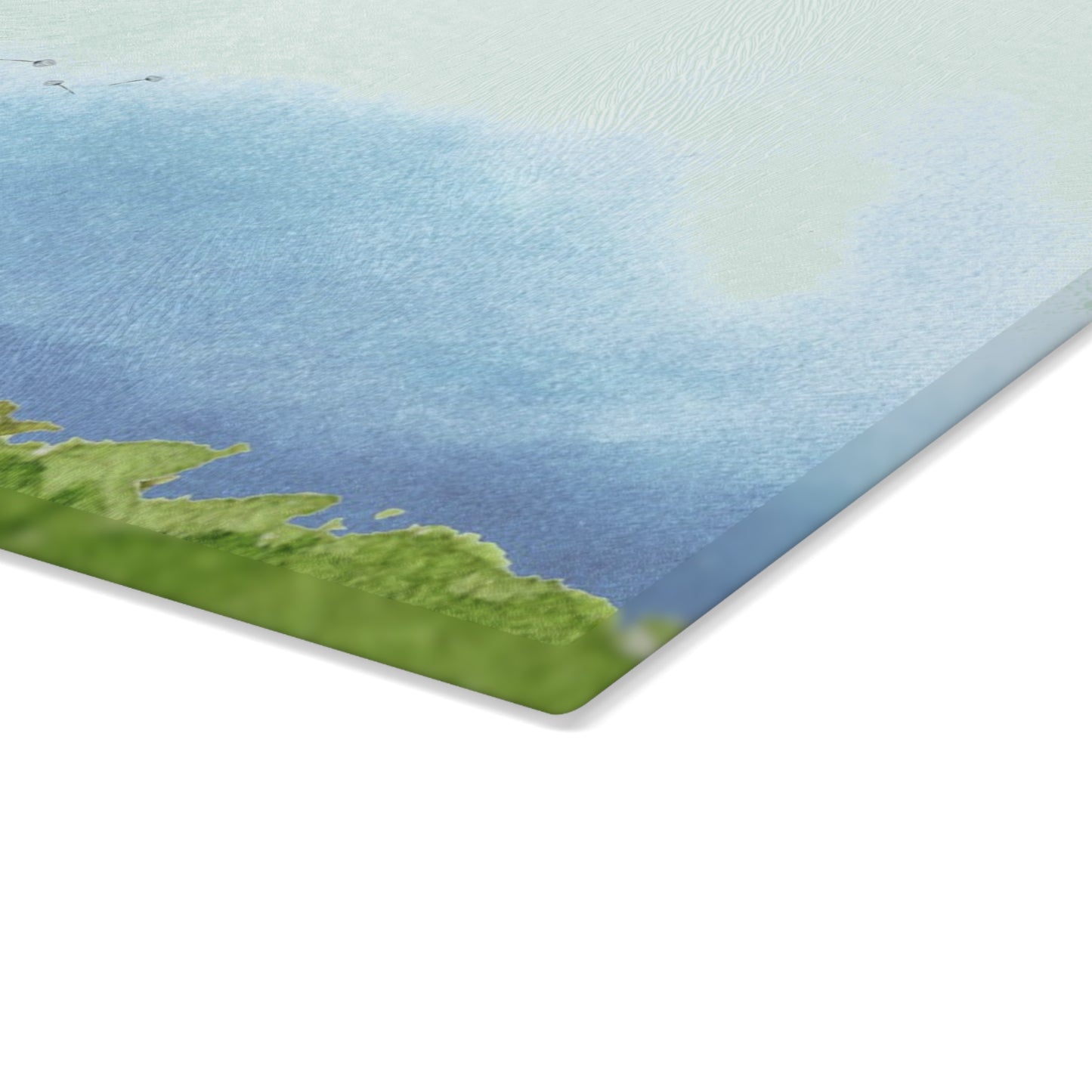 Artistic Glass Cutting Board - Floral Design for Kitchen Decor, Gift for Chefs, Wedding, Housewarming, Cooking Enthusiasts