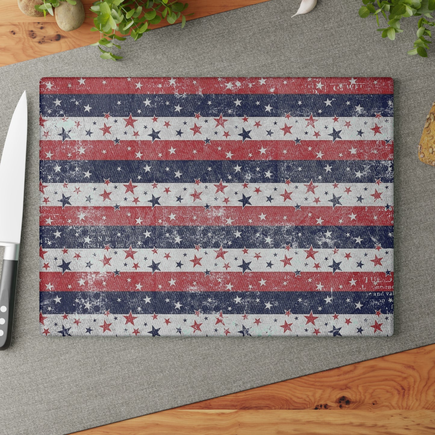 Patriotic Glass Cutting Board