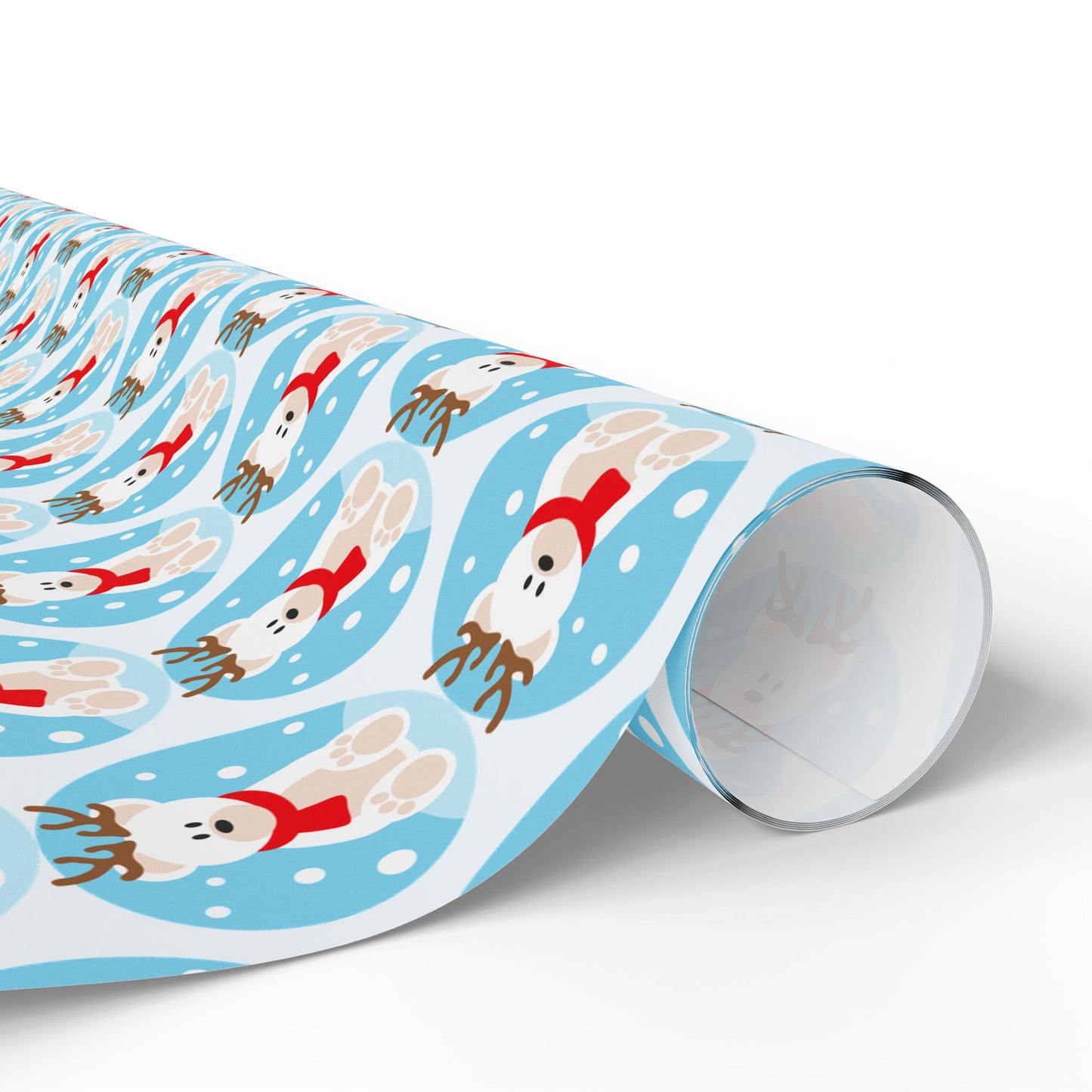 Snow Globe Reindeer Wrapping Paper Roll — Cute Holiday Gift Wrap