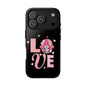 Love Gnome Phone Case — Cute Pink Heart Valentines Protective Case
