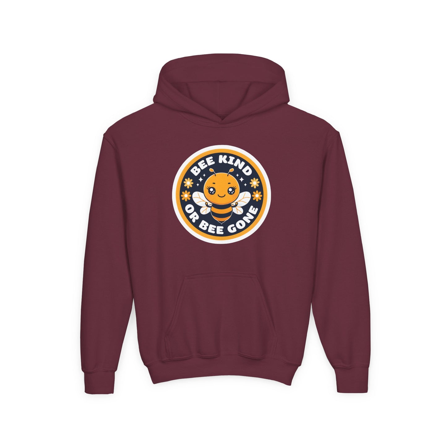 Bee Kind Badge hoodie | Youth Hoodie, Cute Bee Graphic