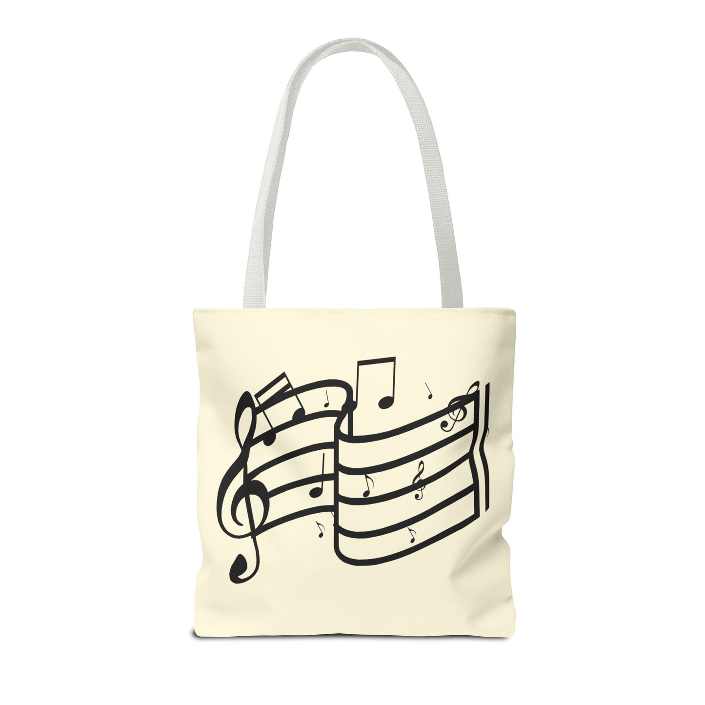 Music Notes Tote Bag — Sheet Melody Canvas Tote for Musicians & Music Lovers