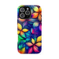 Floral Prism Magnetic Impact-Resistant Phone Case — Colorful Gradient Petal Design