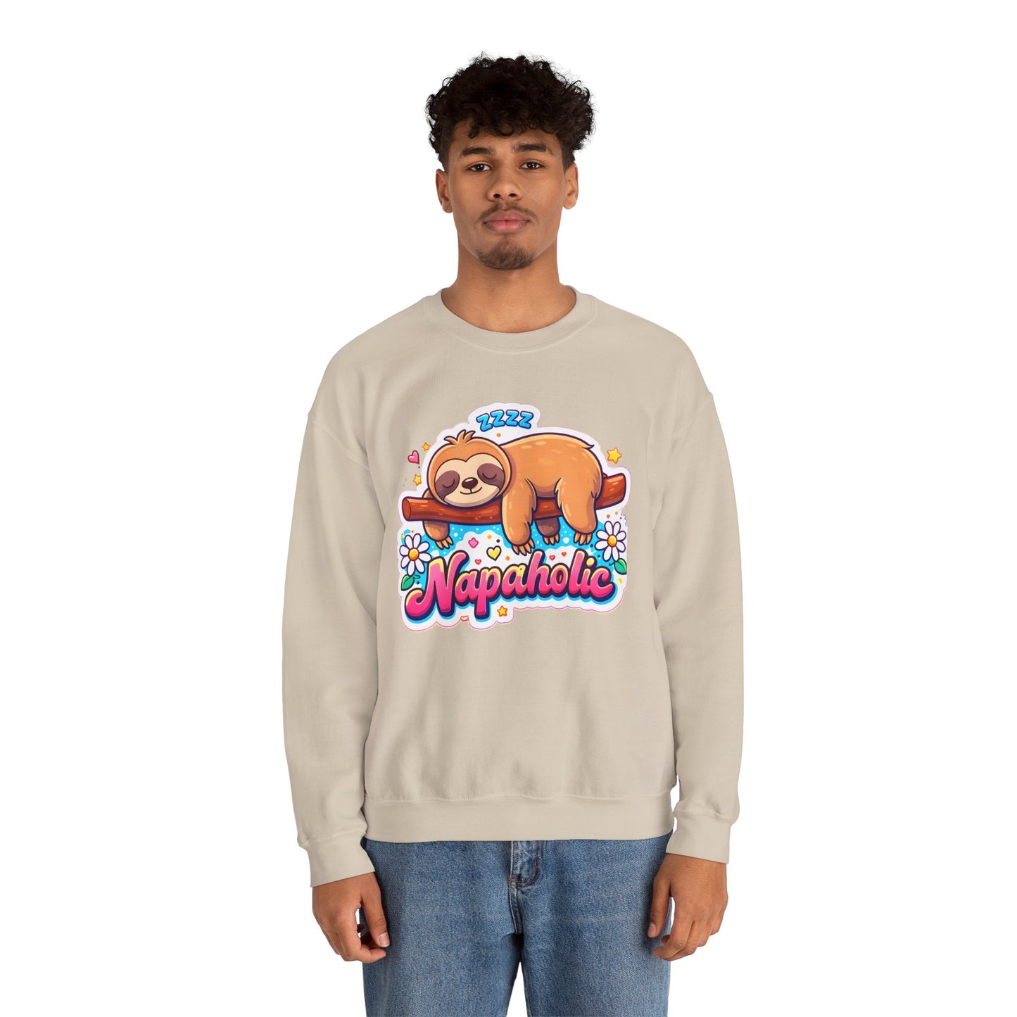Napaholic Sweatshirt — Cute Sloth Nap Lover Crewneck