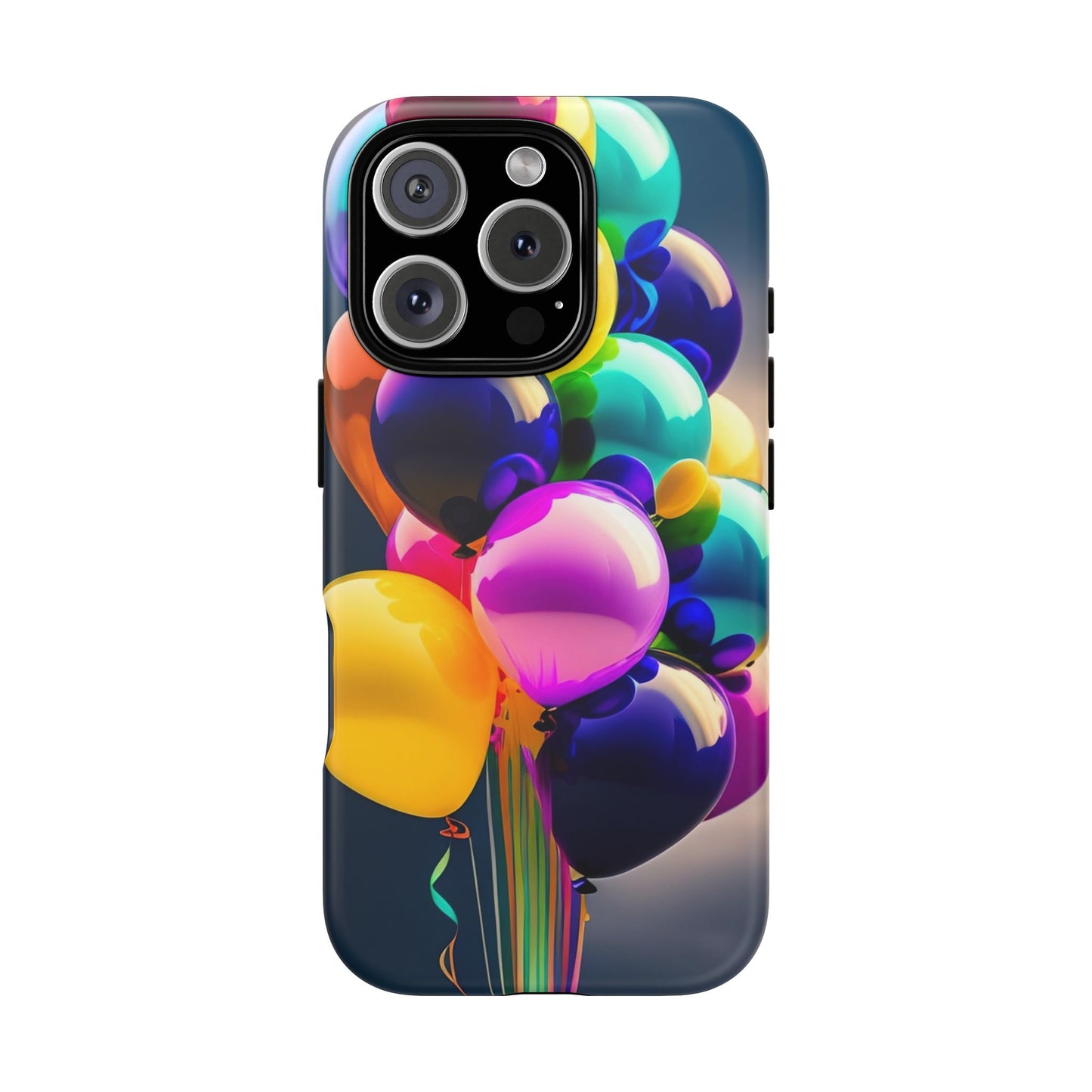 Colorful Balloon Tough Phone Case — Vibrant Party Balloons Protective Cover