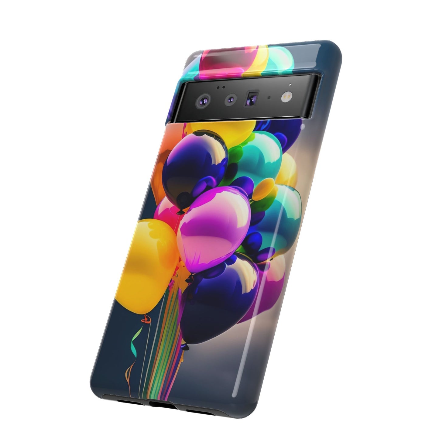 Colorful Balloon Tough Phone Case — Vibrant Party Balloons Protective Cover