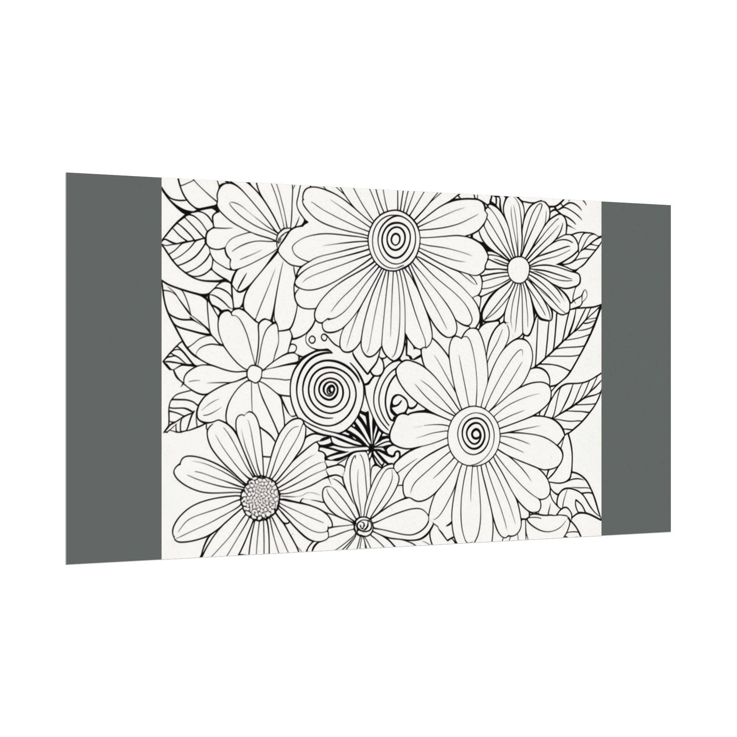 COLOR IT YOURSELF  Line Art Poster — Textured Matte Print