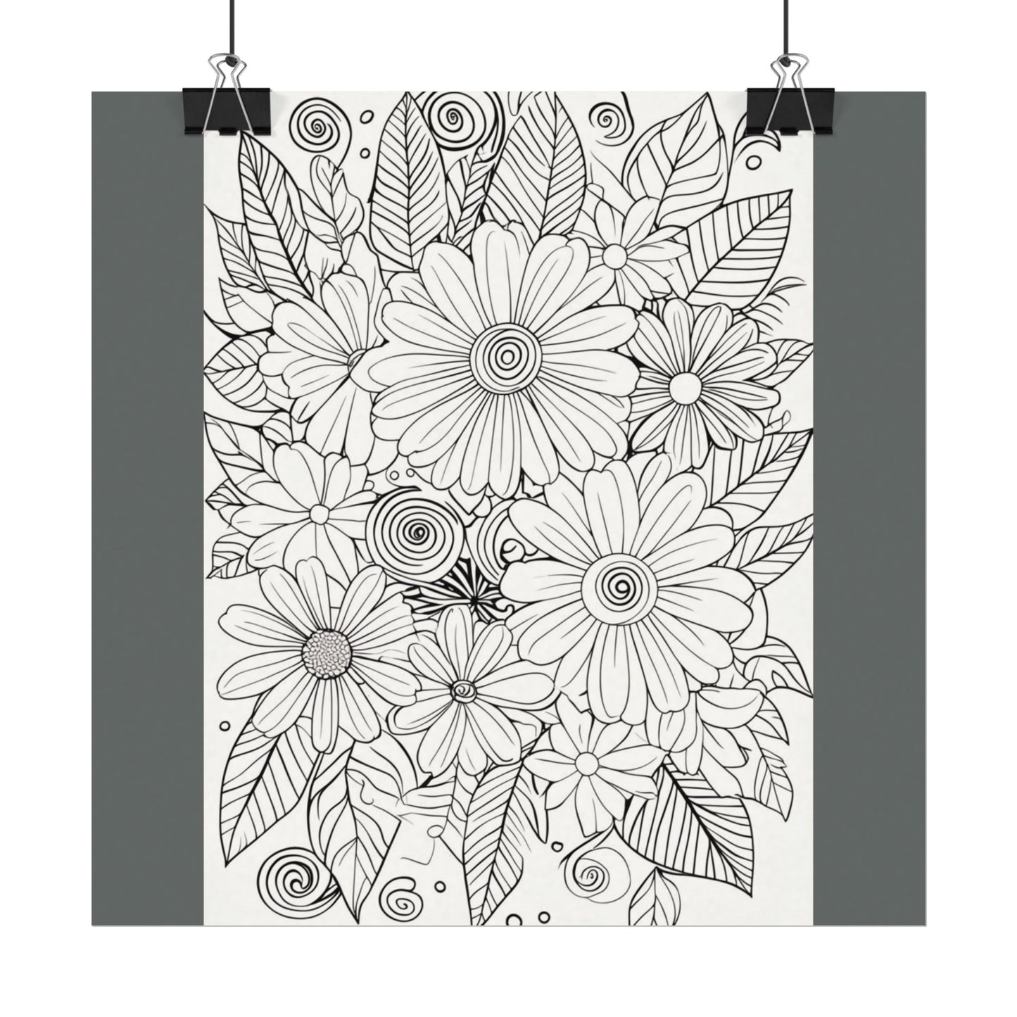 COLOR IT YOURSELF  Line Art Poster — Textured Matte Print