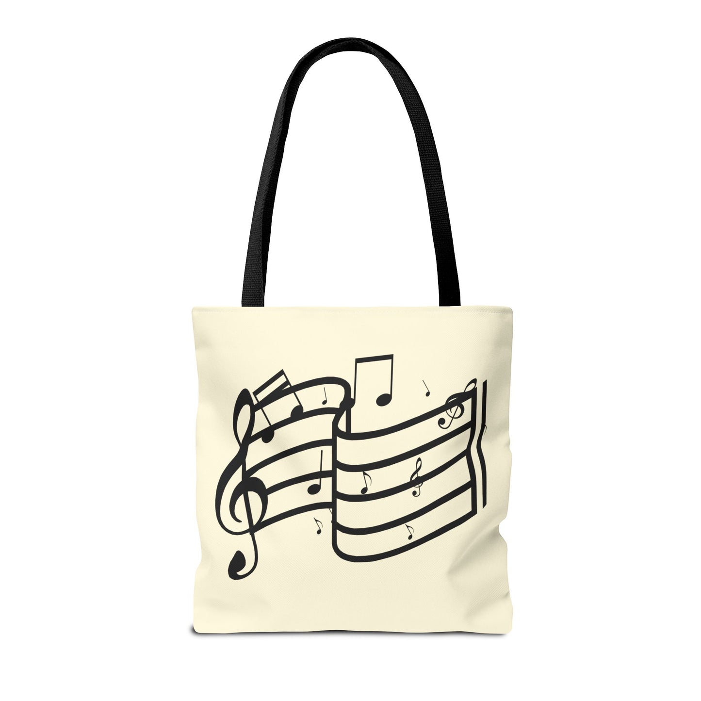 Music Notes Tote Bag — Sheet Melody Canvas Tote for Musicians & Music Lovers