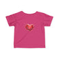 Infant Tee with Watercolor Heart – Baby Valentine Shirt
