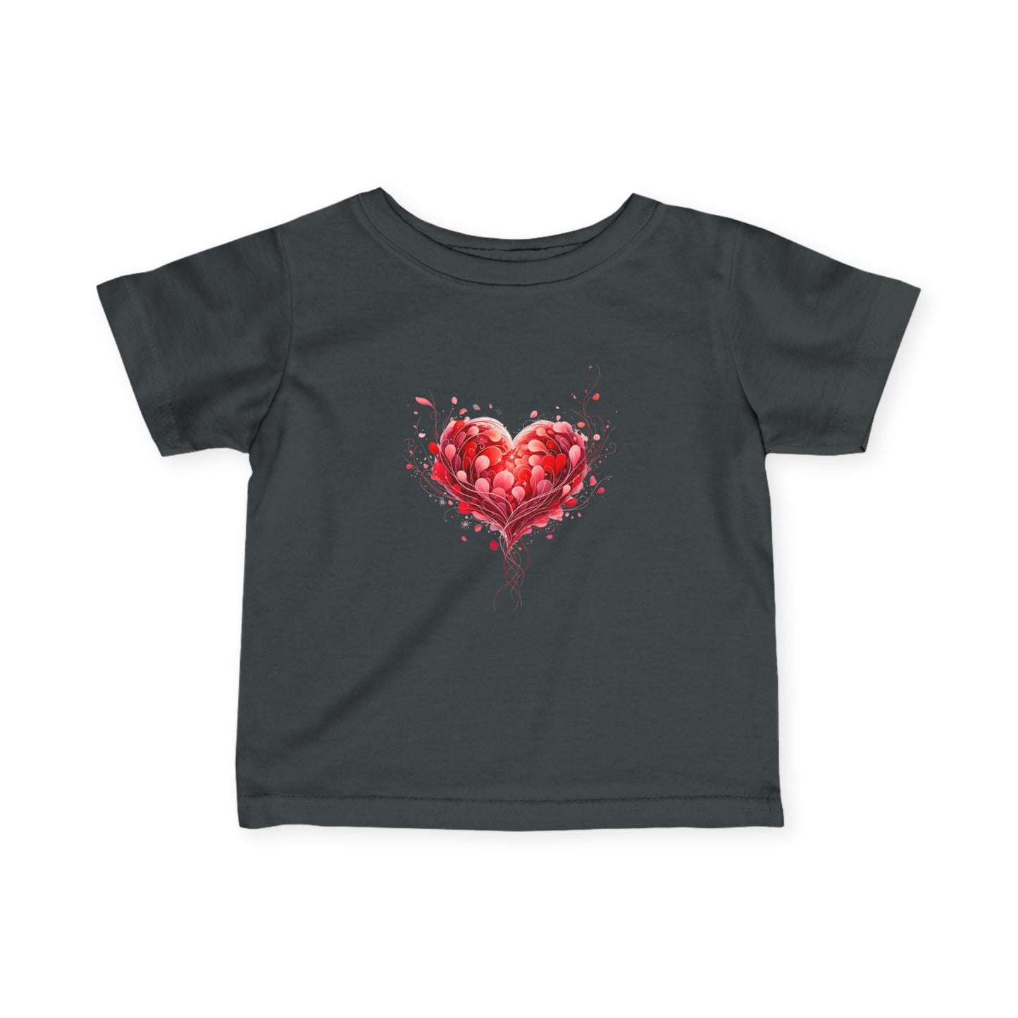 Infant Tee with Watercolor Heart – Baby Valentine Shirt