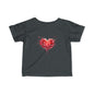 Infant Tee with Watercolor Heart – Baby Valentine Shirt