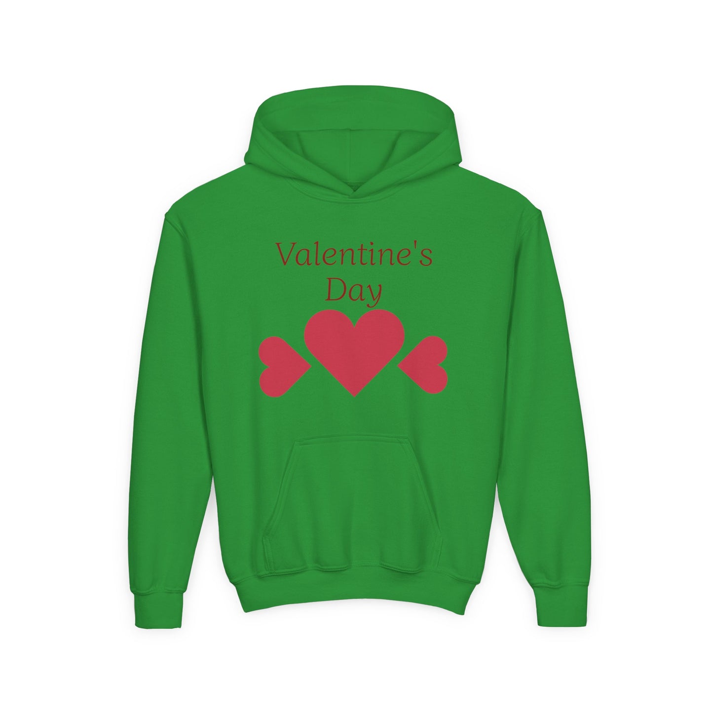 Valentine's Day Kids Hoodie - Pink Heart Trio Youth Sweatshirt