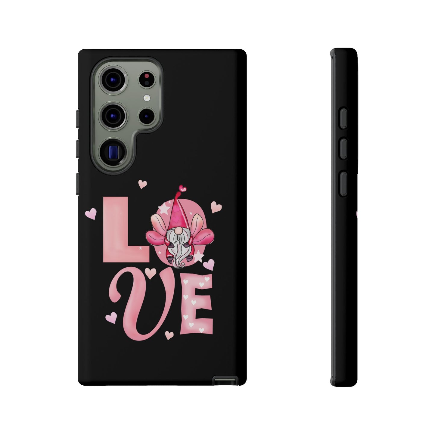 Love Gnome Phone Case — Cute Pink Heart Valentines Protective Case
