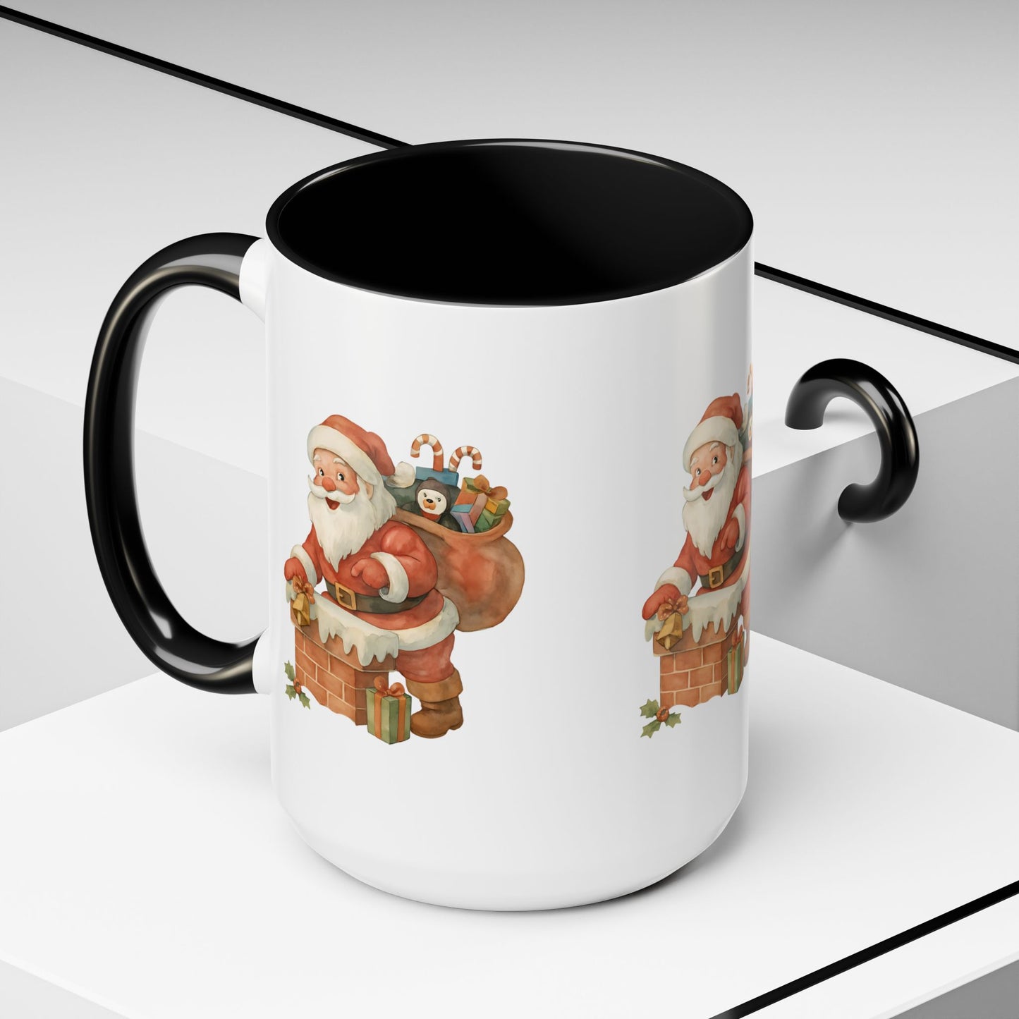 Festive Santa Coffee Mug, Holiday Gift, Christmas Decorations, Cozy Kitchen, Unique Mug, Santa-Themed Drinkware