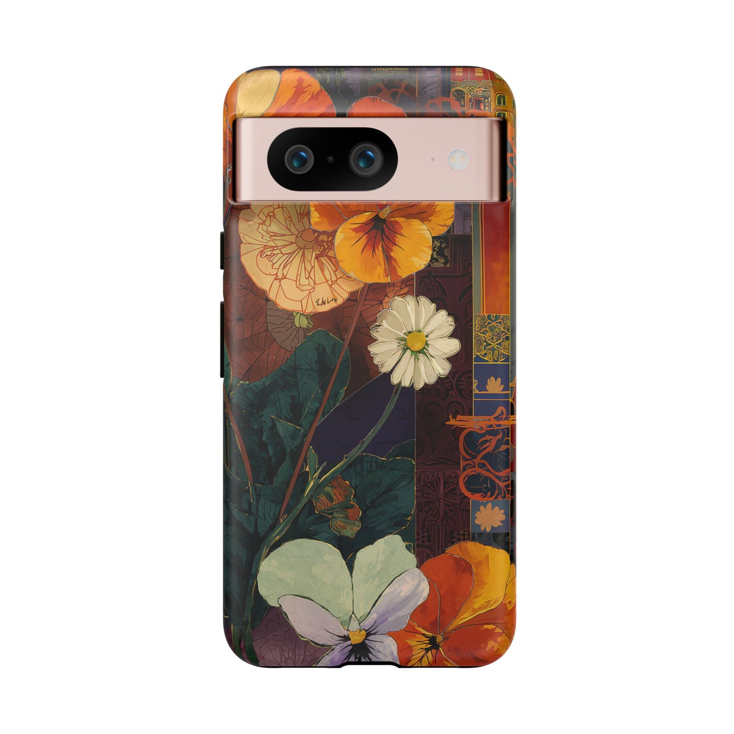 Floral Pansy Tough Phone Case — Vintage Botanical Protection