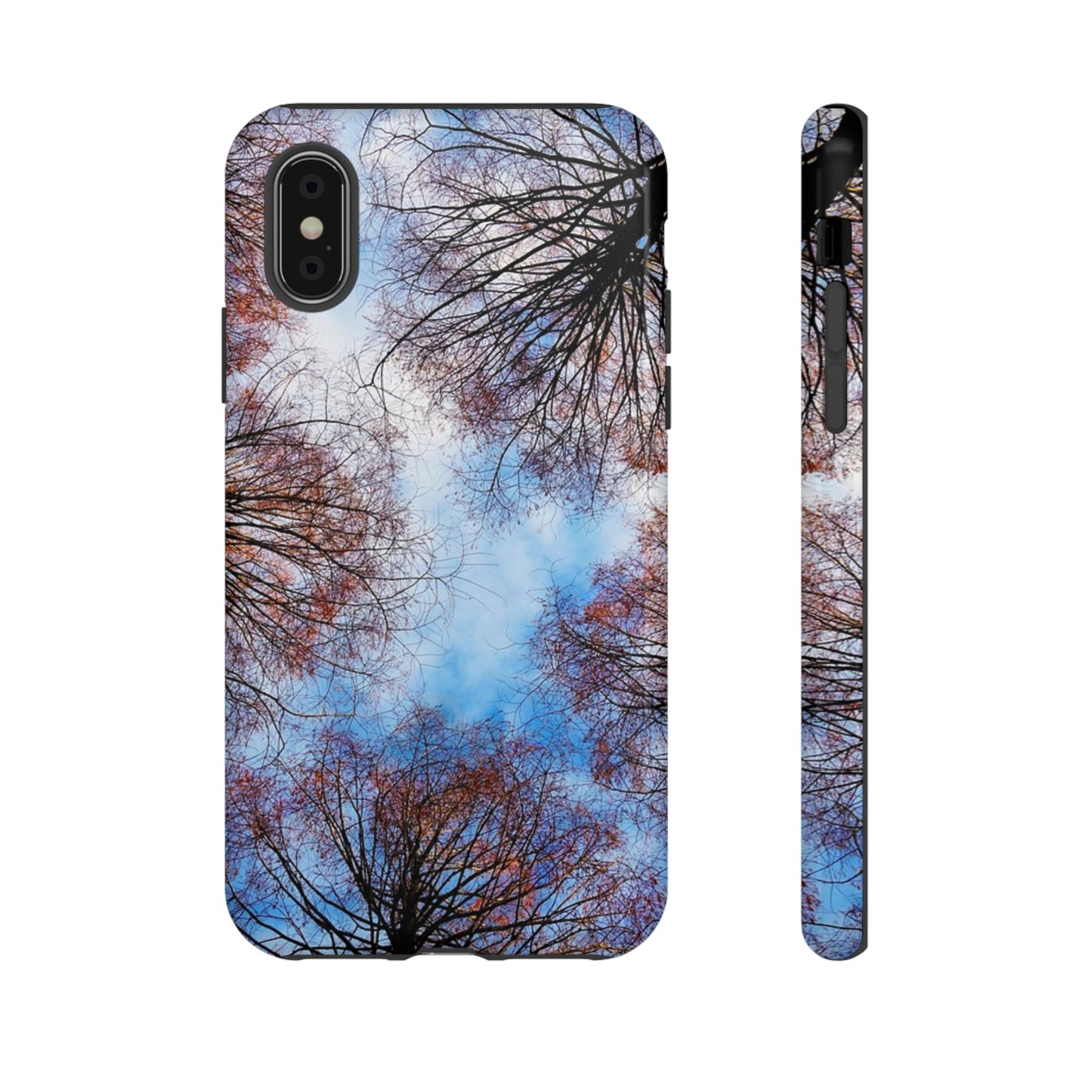 Skyward Trees Phone Case — Nature Forest Canopy Protective Tough Case