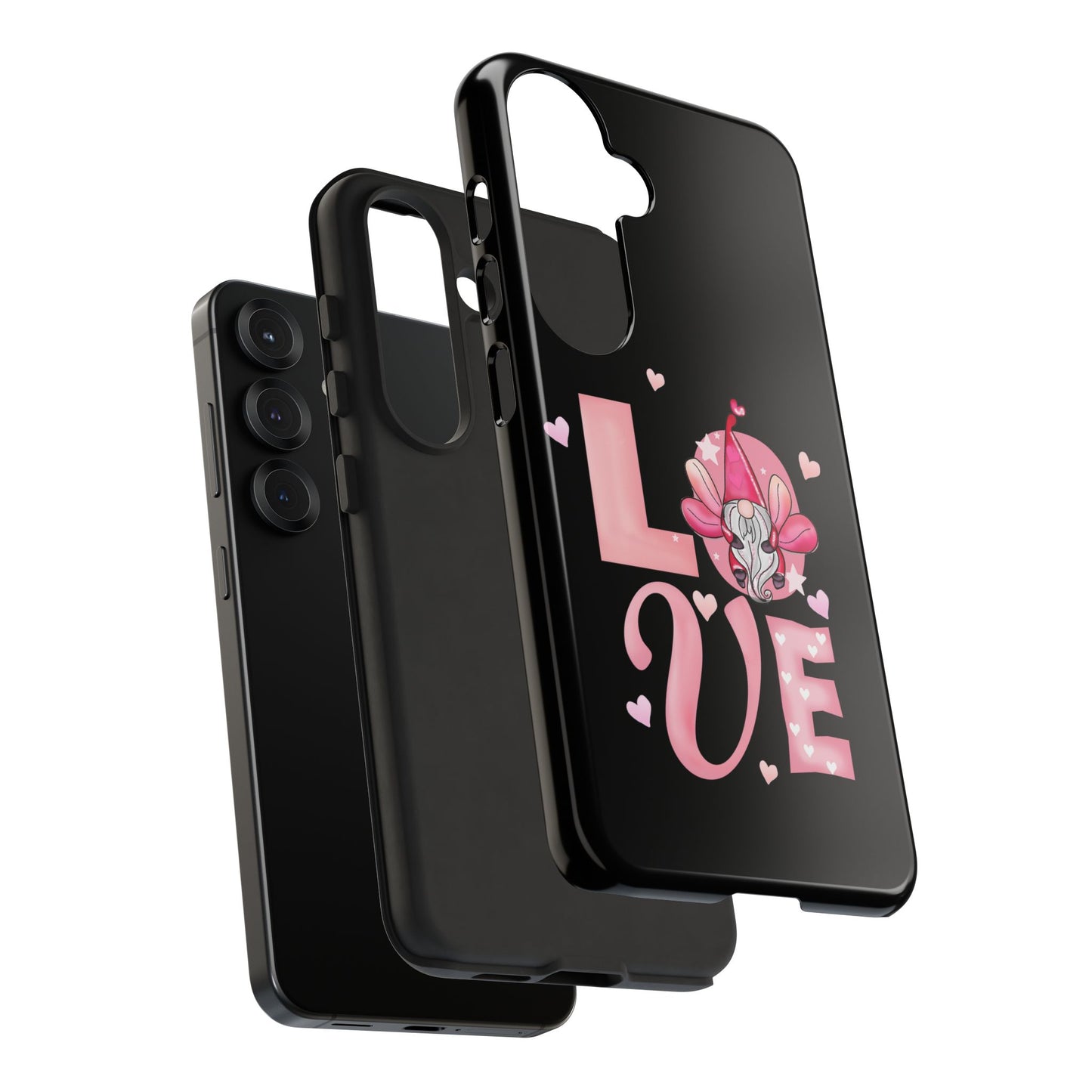 Love Gnome Phone Case — Cute Pink Heart Valentines Protective Case