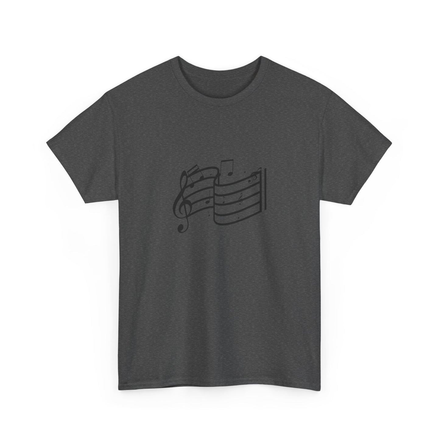 Music Notes T‑Shirt — Minimalist Sheet Music Tee for Musicians & Music Lovers