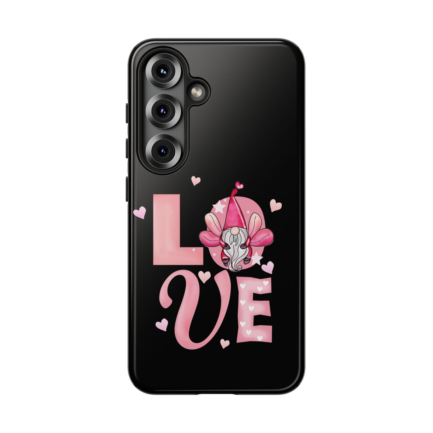 Love Gnome Phone Case — Cute Pink Heart Valentines Protective Case