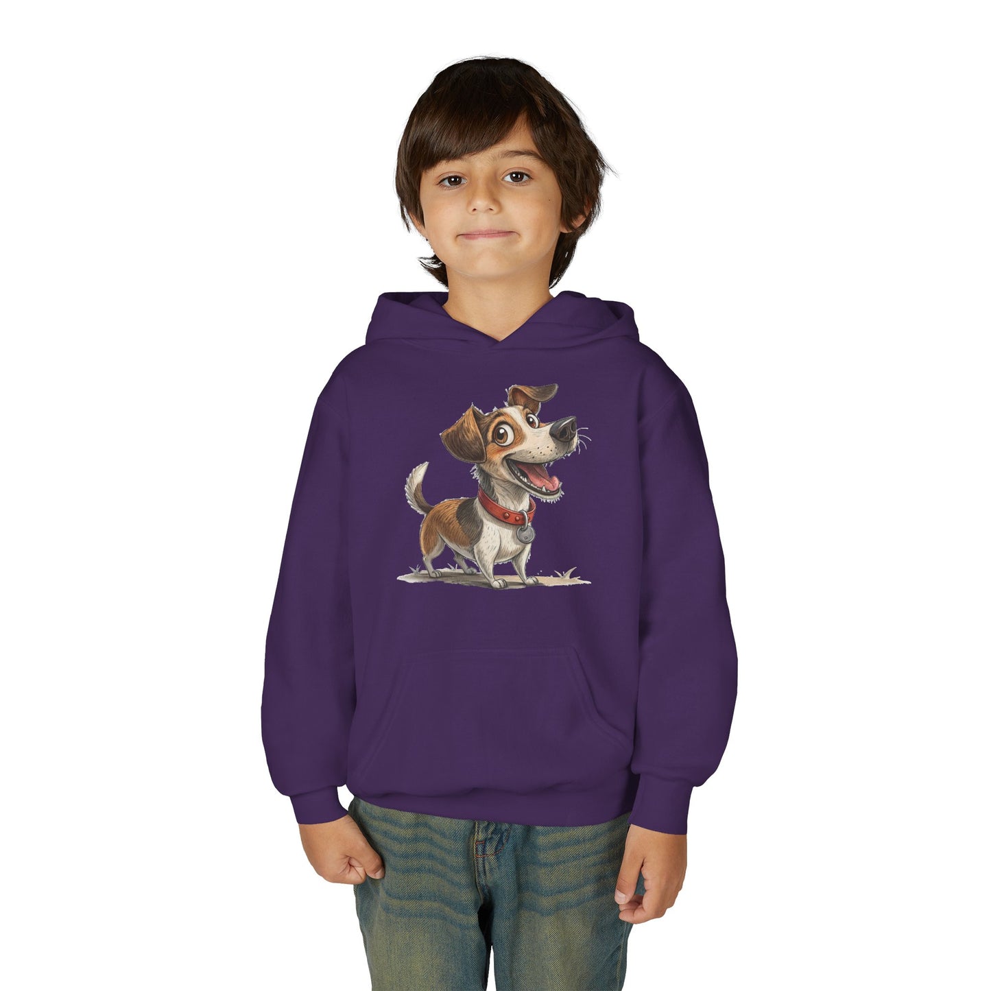 Kids Dog Hoodie – Cute Cartoon Jack Russell Puppy Sweatshirt (Custom Name Option)