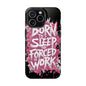 Phone Case — "Born to Sleep, Forced to Work" Impact-Resistant Magnetic Case