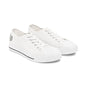 White Low Top Sneakers — Classic Women's Canvas Casual Shoes