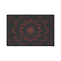 Floor Mat — Red Floral Mandala Heavy-Duty Entrance Rug