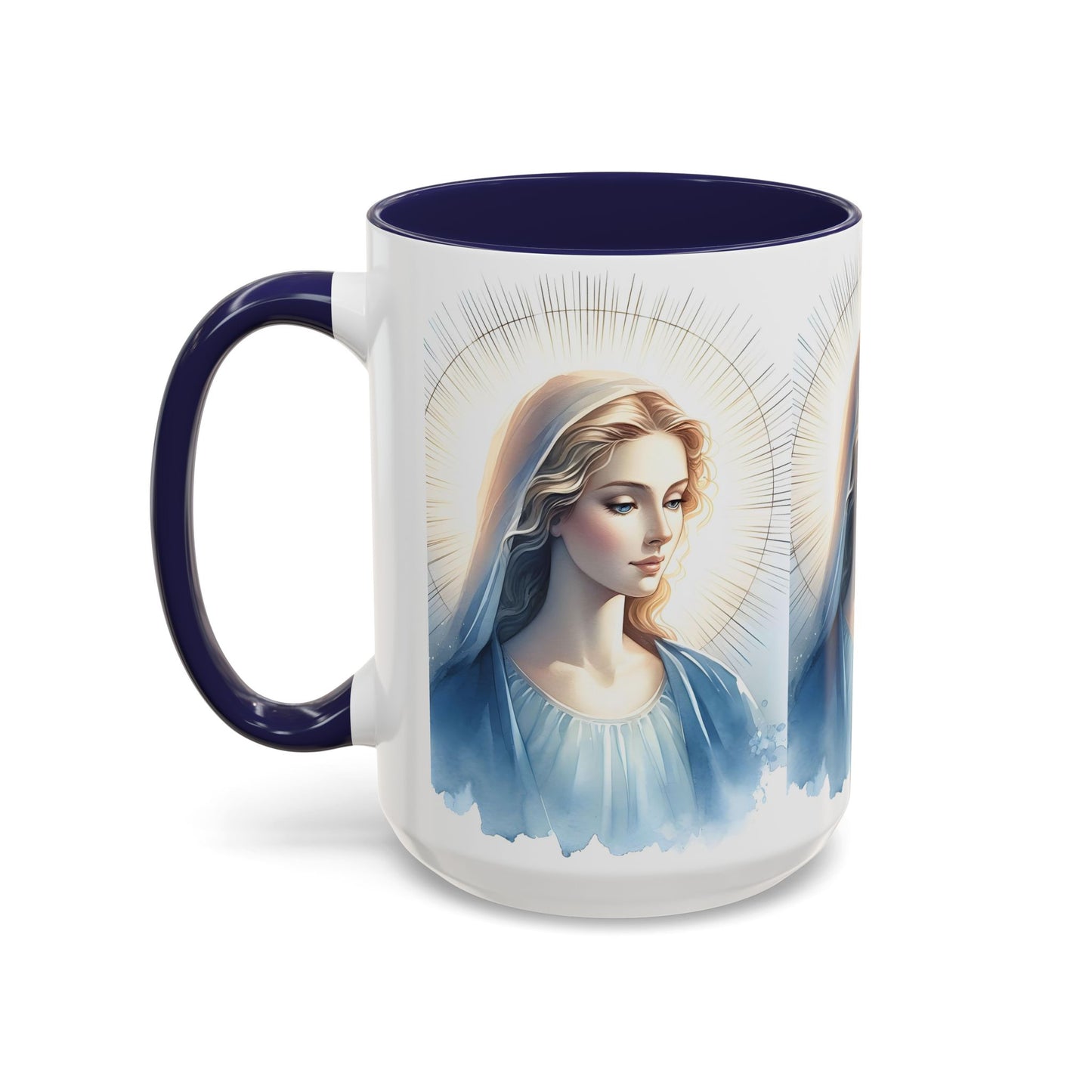 Serene Virgin Mary Accent Coffee Mug