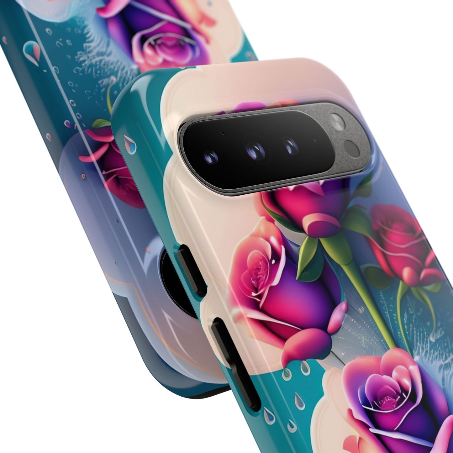 Floral Dream Tough Phone Case — Rose Bouquet Clouds Design