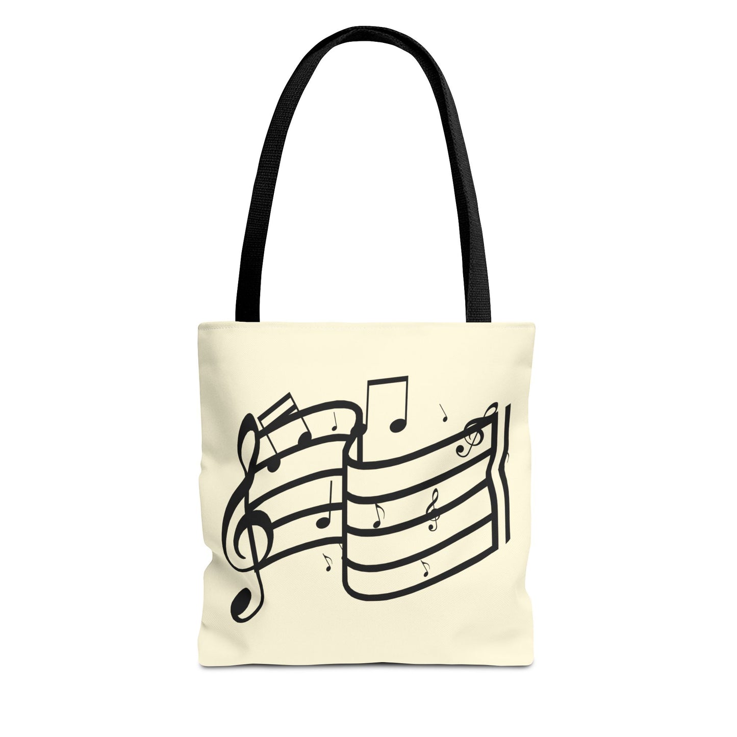 Music Notes Tote Bag — Sheet Melody Canvas Tote for Musicians & Music Lovers