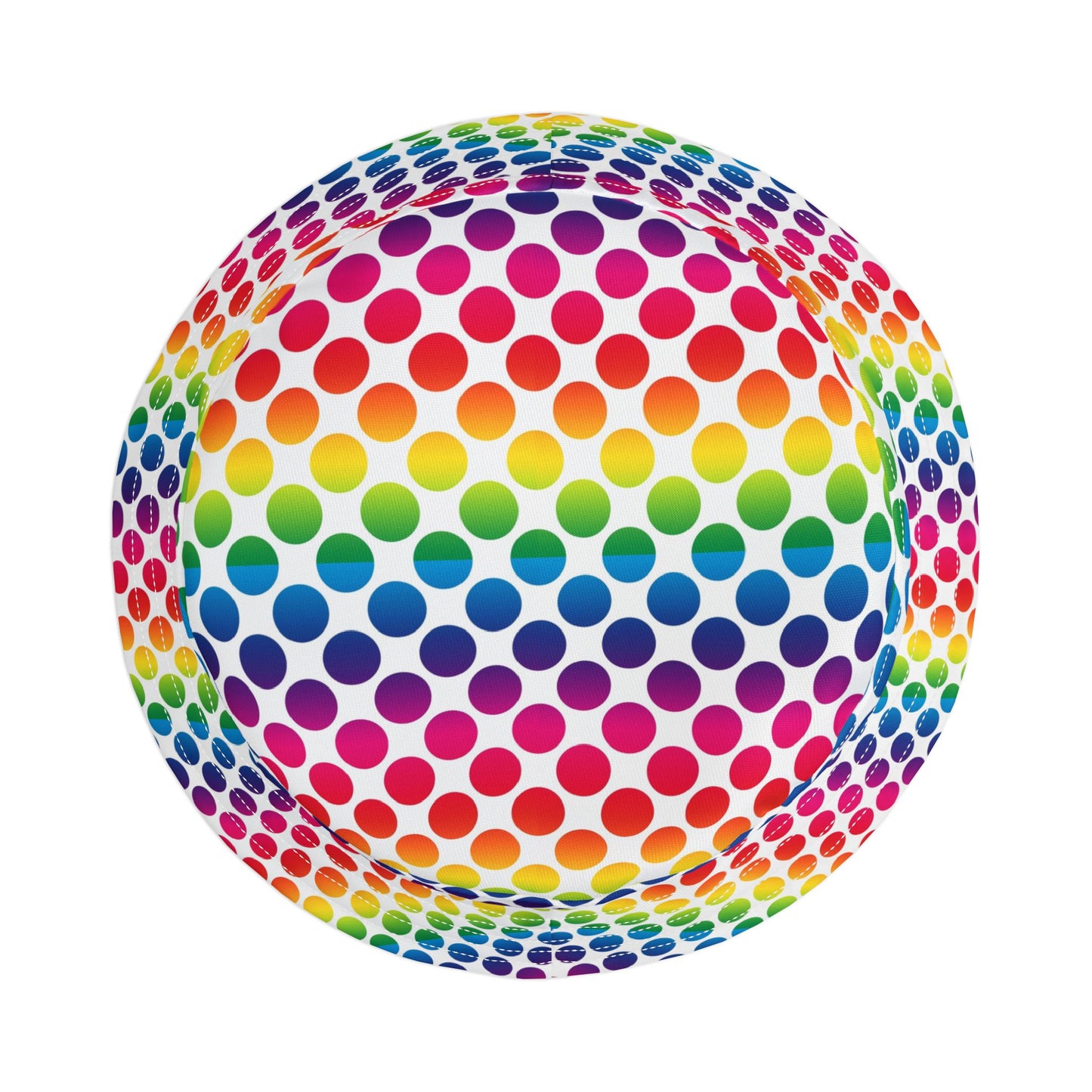 Vibrant Rainbow Polka Dot Bucket Hat, Summer Hat, Festival Accessory, Beachwear, Gift for Her, Fun Fashion