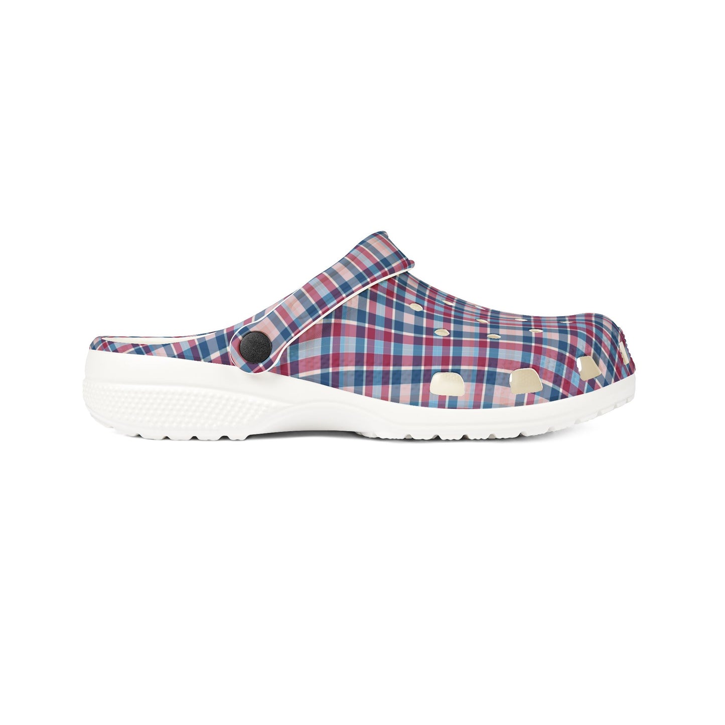 Plaid EVA Foam Clogs — Lightweight Comfortable Garden & Casual Shoes