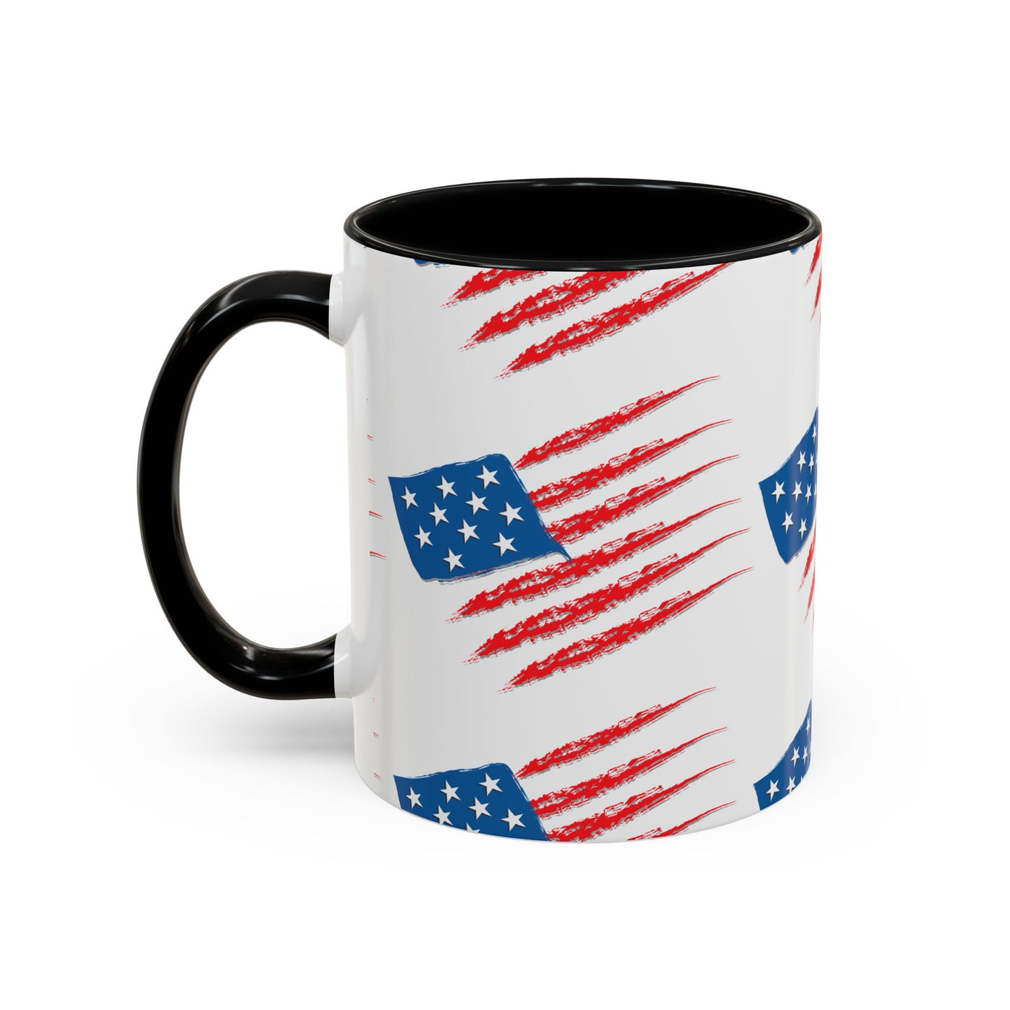 Patriotic Accent Coffee Mug | USA Flag Design