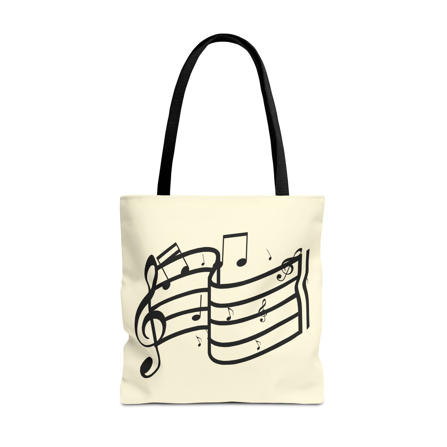 Music Notes Tote Bag — Sheet Melody Canvas Tote for Musicians & Music Lovers