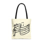 Music Notes Tote Bag — Sheet Melody Canvas Tote for Musicians & Music Lovers