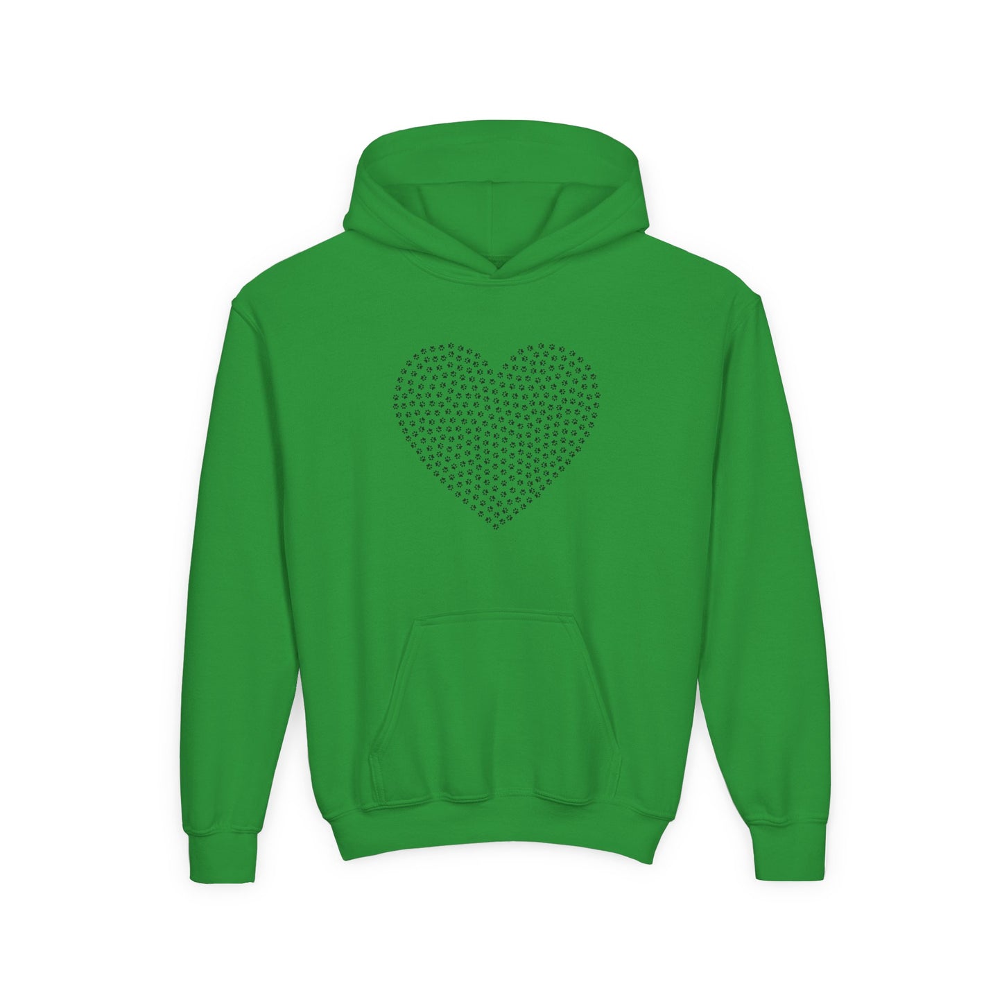 Youth Hoodie — Dotted Heart Graphic Pullover