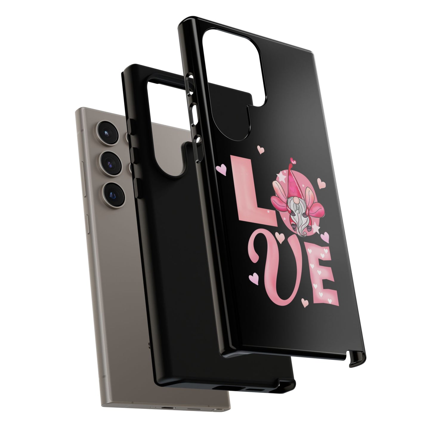 Love Gnome Phone Case — Cute Pink Heart Valentines Protective Case