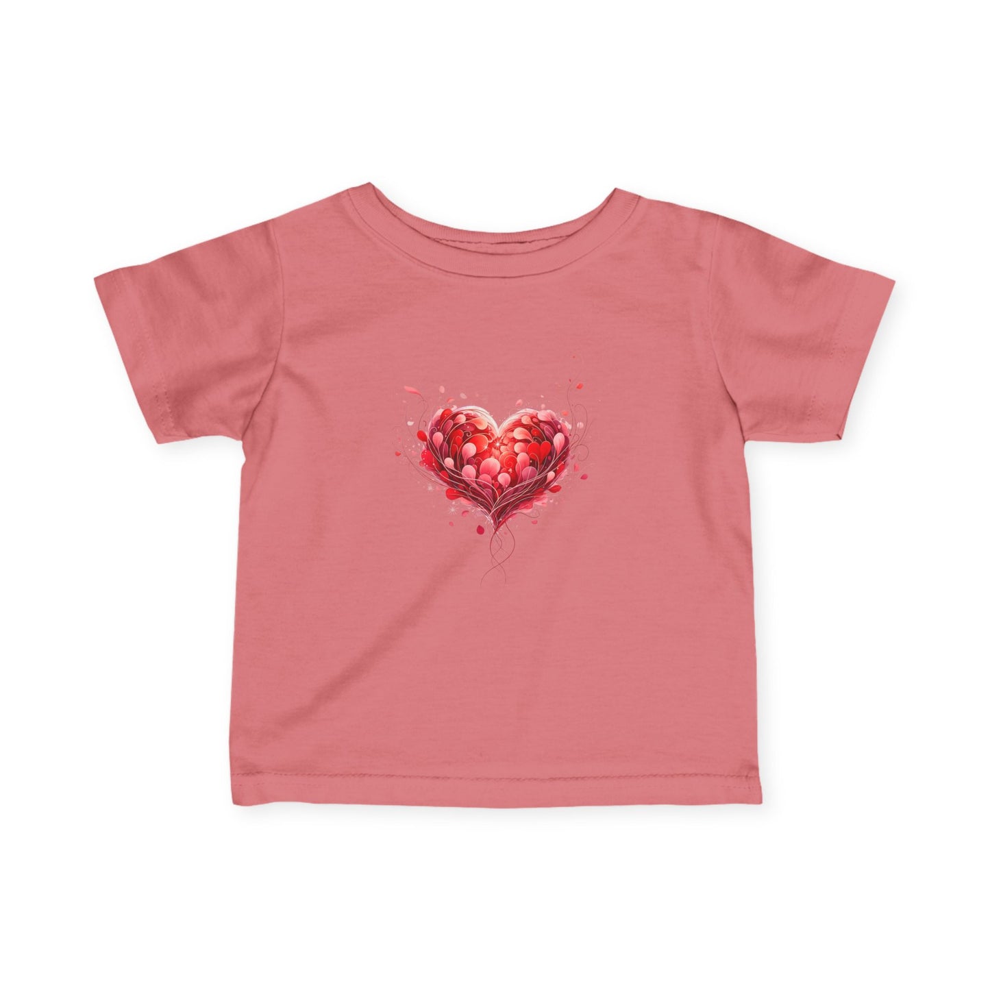 Infant Tee with Watercolor Heart – Baby Valentine Shirt