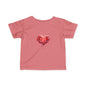 Infant Tee with Watercolor Heart – Baby Valentine Shirt