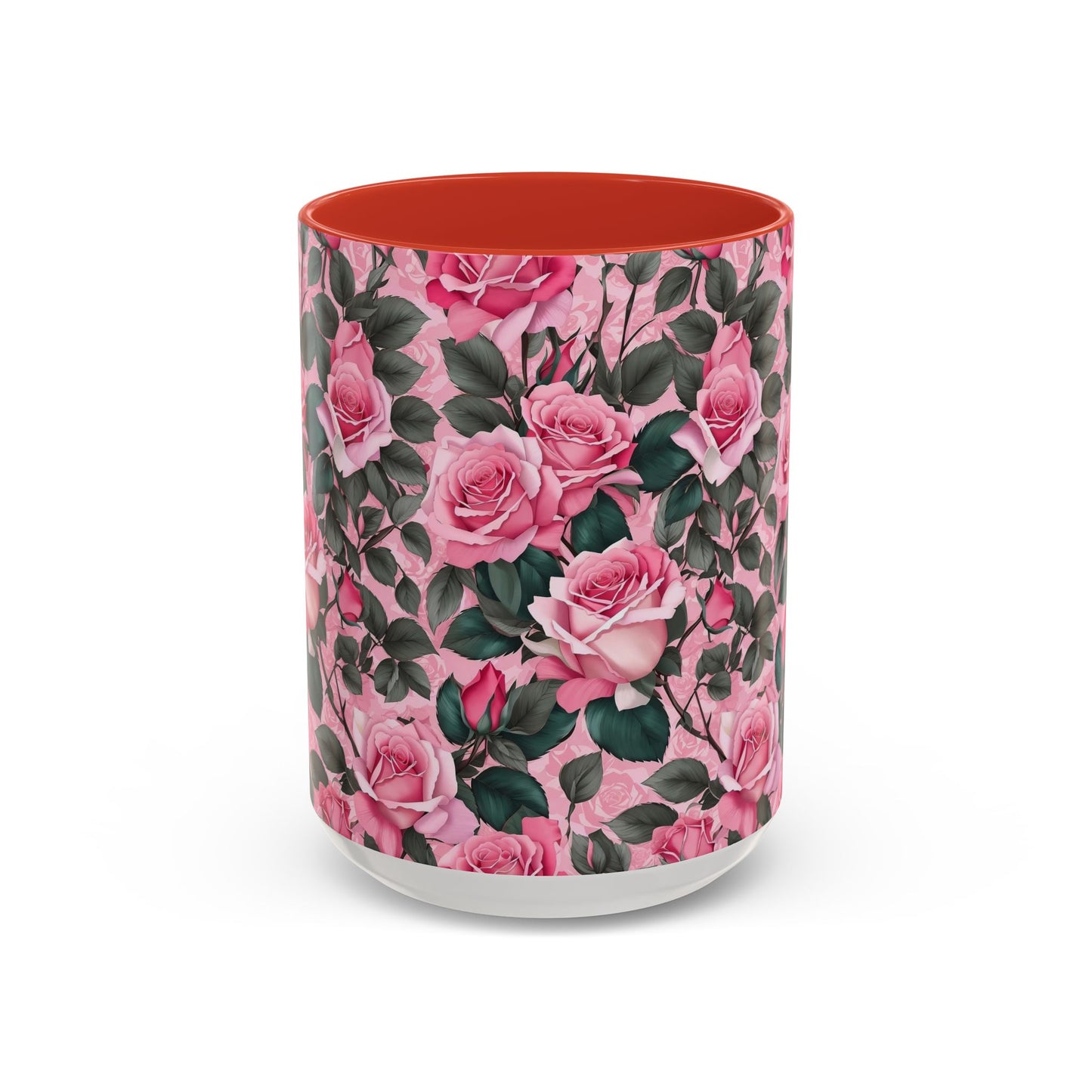 Floral Accent Coffee Mug, Pink Rose Mug, Gift for Her, Tea Cup, Mother's Day Present, Home Decor, Kitchen Essentials