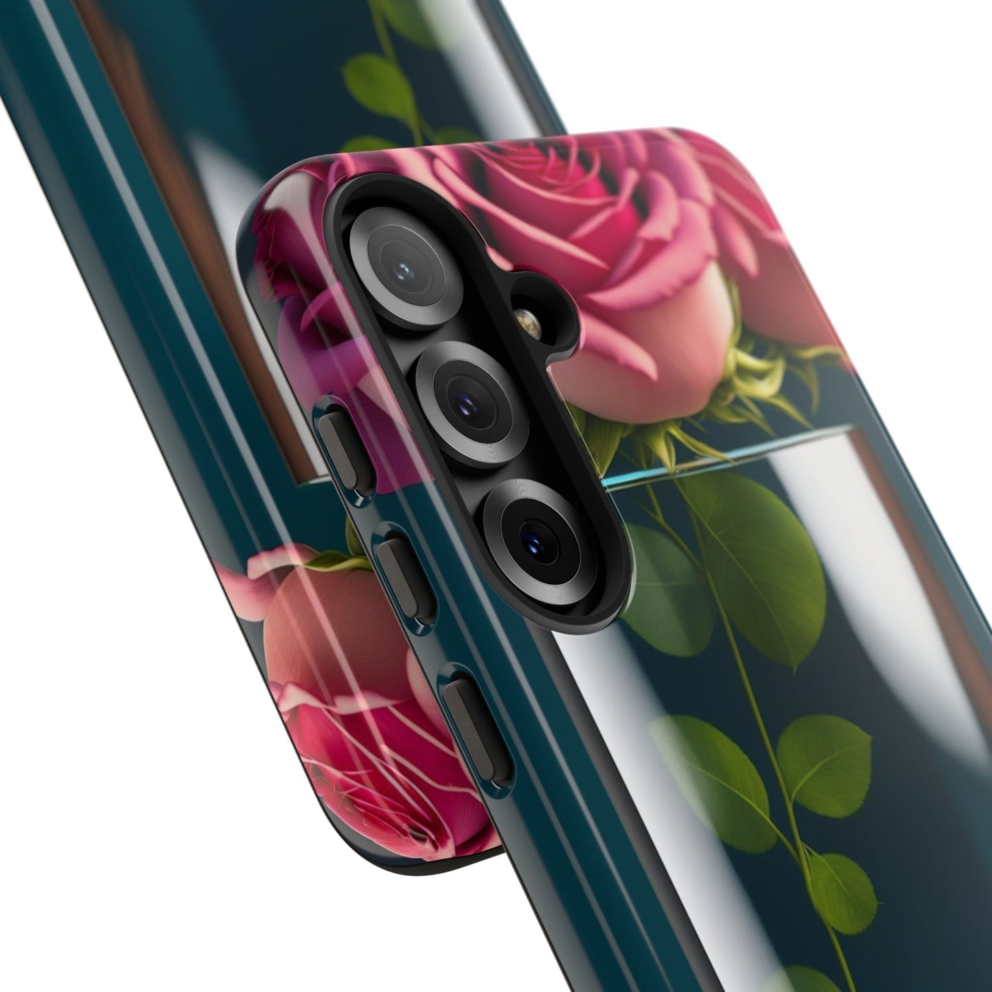 Penguin in a Glass Floral Tough Phone Case — Cute Protective Phone Cover