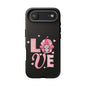 Love Gnome Phone Case — Cute Pink Heart Valentines Protective Case